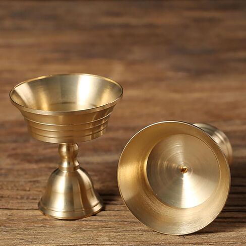 2 Pcs Gold Candle Holder with Stable Base, 2 Inch Alloy Holder for Taper Candles, Wedding, Dinning, Party Decoration (2 Inch) in Saudi Arabia