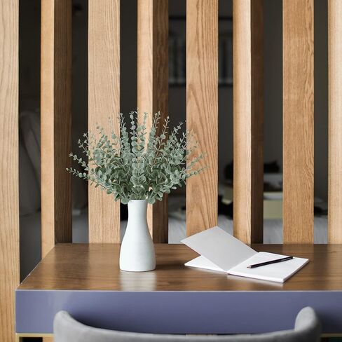 TENDER EPOCH 24 pcs Artificial Eucalyptus Stems Real Touch Fake Eucalyptus Leaves Stems Faux Greenery Leaf Branches for Centerpiece Home Office Decor Flower Bouquet Wedding Decoration in Kuwait