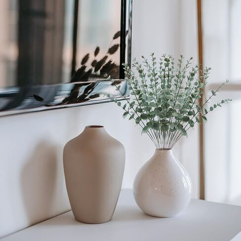 TENDER EPOCH 24 pcs Artificial Eucalyptus Stems Real Touch Fake Eucalyptus Leaves Stems Faux Greenery Leaf Branches for Centerpiece Home Office Decor Flower Bouquet Wedding Decoration in Kuwait