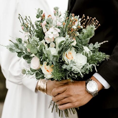 TENDER EPOCH 24 pcs Artificial Eucalyptus Stems Real Touch Fake Eucalyptus Leaves Stems Faux Greenery Leaf Branches for Centerpiece Home Office Decor Flower Bouquet Wedding Decoration in Kuwait