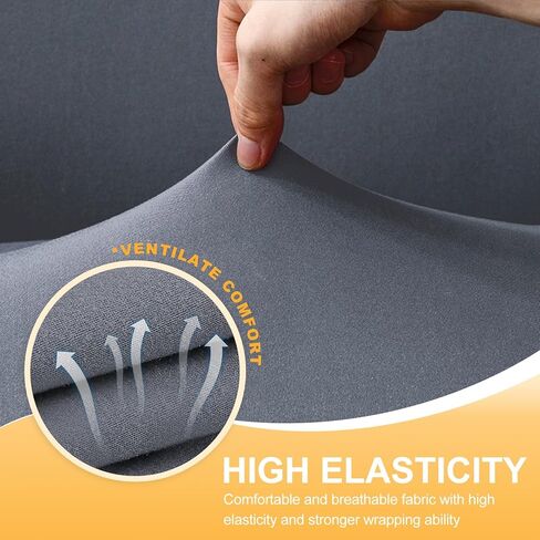 HDCAXKJ Waterproof Couch Covers for Sectional Sofa L Shape Sofa Cover Stretch Non Slip Sectional Cover 2 Piece Sectional Slipcovers Universal Pet Protector (Light Gray, 3 Seat XL Sofa + 3 Seat Chaise) in Kuwait