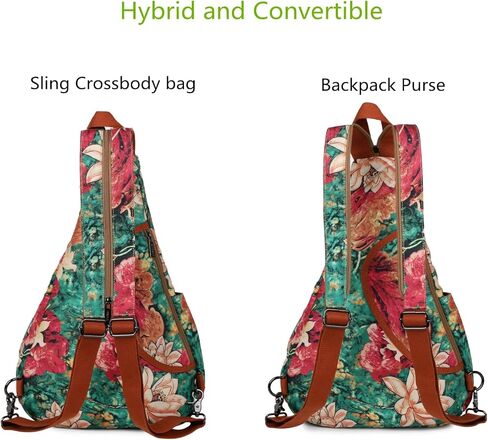 حقيبة ظهر نسائية ملونة من Baosha حقيبة ظهر كروس للكتف حقيبة نهارية كاجوال للسفر والتنزه سيرًا على الأقدام XB-10 in Kuwait