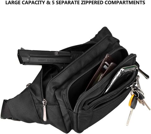 حزمة فاني للرجال والنساء حقيبة خصر مقاومة للماء حقيبة بوم الورك مع غطاء للمطر حزام قابل للتعديل للرياضة في الهواء الطلق والجري والسفر والمشي لمسافات طويلة وركوب الدراجات والمشي والصيد غير الرسمي in Kuwait