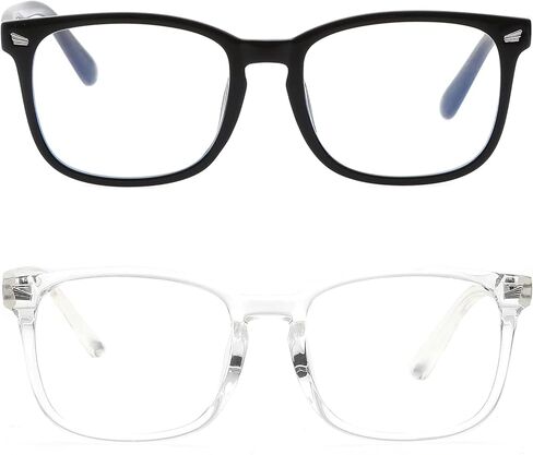 نظارات تحجب الضوء الأزرق للأطفال من Teumire للأولاد والبنات ألعاب الكمبيوتر مربعة نظارات TR90 غير قابلة للكسر عبوة من قطعتين in Kuwait