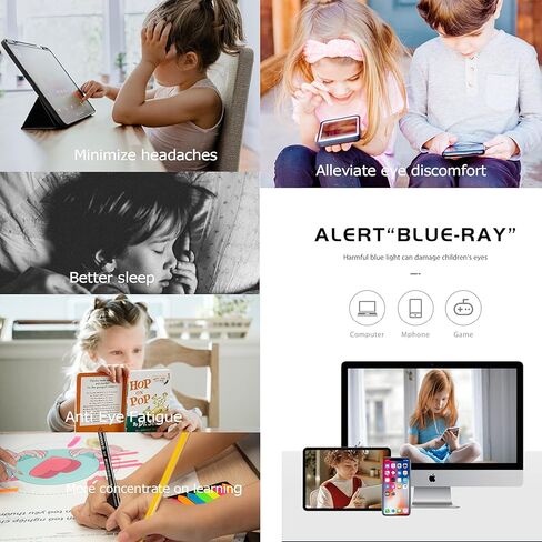 نظارات تحجب الضوء الأزرق للأطفال من Teumire للأولاد والبنات ألعاب الكمبيوتر مربعة نظارات TR90 غير قابلة للكسر عبوة من قطعتين in Kuwait