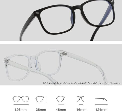 نظارات تحجب الضوء الأزرق للأطفال من Teumire للأولاد والبنات ألعاب الكمبيوتر مربعة نظارات TR90 غير قابلة للكسر عبوة من قطعتين in Kuwait