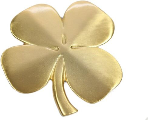 Robert Emmet Co. Lucky 4 Leaf Clover Ireland Wall Hanging Gold Lucky Shamrock Plated Pewter Irish Blessing Wall Decor in Saudi Arabia