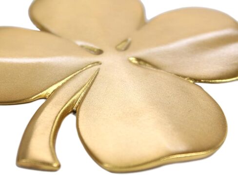 Robert Emmet Co. Lucky 4 Leaf Clover Ireland Wall Hanging Gold Lucky Shamrock Plated Pewter Irish Blessing Wall Decor in Saudi Arabia