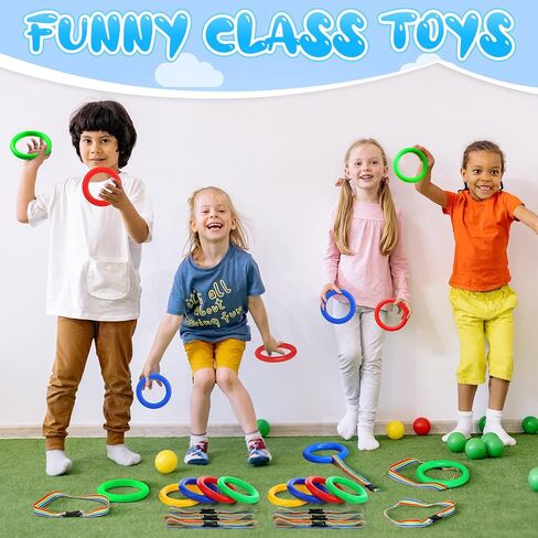 Berlune 24 Pack Toddlers Walking Ropes for Kids Colorful Preschool Rope for Walking in Line Safety Loops Detachable Transition Wrist Leash for Children's School Kindergarten Daycare Outdoor Supplies in Saudi Arabia