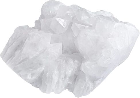 Amogeeli Natural Raw Rock Crystal Geode Cluster Specimen Office Home Decor, Mineral Stone for Collection in Kuwait