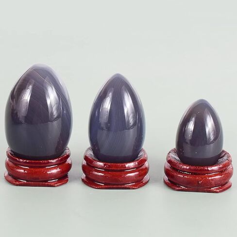 NSBELL 24 قطعة 3 منصات كروية الحجم للعرض الكريستال، حامل شاشة كريستال قاعدة حامل خشبي بيض كرة كريستال حامل حجر كريم للديكور المنزلي in Kuwait