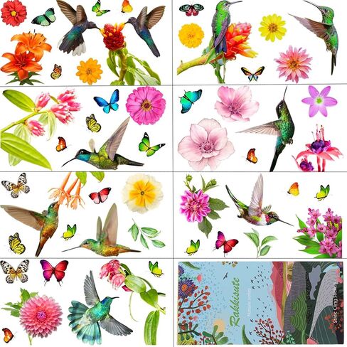 Rakkisute Anti-Collision Window Decals for Bird Strikes Vivid Hummingbird Window Stickers for Bird Strike Window Decal to Protect Bird from Window Collision Window Clings for Bird Strikes in Kuwait