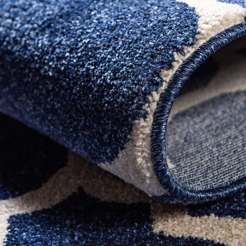 سجادة منطقة Loom Trellis Collection الفريدة - فيلادلفيا (2' x 6' 1" عداء أزرق داكن/أزرق داكن) in Kuwait