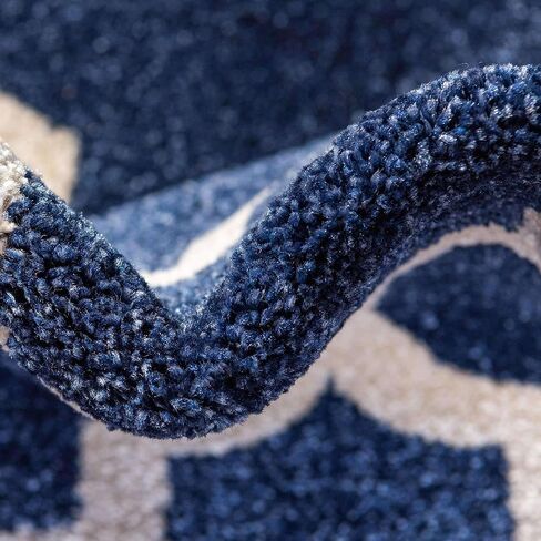 سجادة منطقة Loom Trellis Collection الفريدة - فيلادلفيا (2' x 6' 1" عداء أزرق داكن/أزرق داكن) in Kuwait