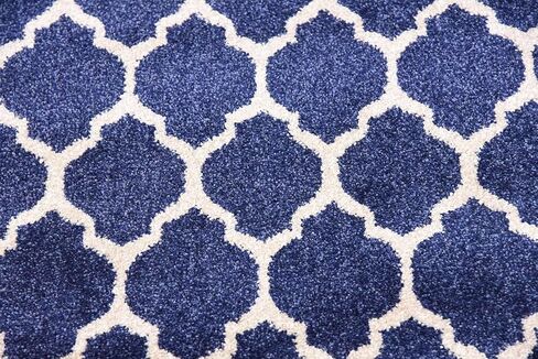 سجادة منطقة Loom Trellis Collection الفريدة - فيلادلفيا (2' x 6' 1" عداء أزرق داكن/أزرق داكن) in Kuwait