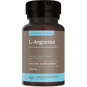 Endurance Products L - Arginine - 350mg Sustained Release Dietary Supplement for Optimal Absorption - Nitric Oxide Precursor*, 400 Tablets Company