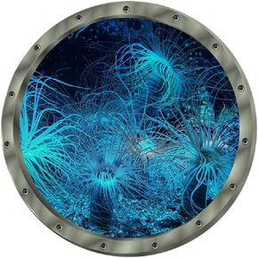 Amaonm 12"x12" Creative Removable Glow in The Dark Ocean View Wall Decals 3D Under The Sea Fish Wall Sticker Murals Peel Stick Home Art Decor for Kids Room Bedroom Bathroom Nursery Fridge (Dolphin) in Kuwait