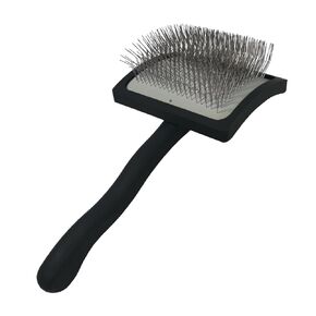 Slicker Brush for Goldendoodles, Poodles & Doodles - Extra Long Pin Brush for Medium to Long Haired Dogs - Grooming & Dematting Brush for Pet Undercoat Hair Shedding - Black