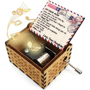 ukebobo Wooden Music Box - You are My Sunshine Music Box, Mail Designed, from Daughter to Mom - 1 Set in Kuwait