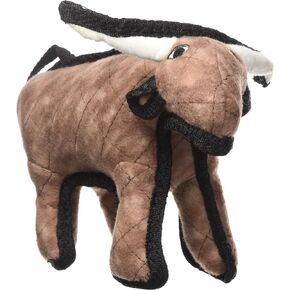 TUFFY - World's Tuffest Soft Dog Toy - Barnyard Junior Bull - Multiple Layers. Made Durable, Strong & Tough. Interactive Play (Tug, Toss & Fetch). Machine Washable & Floats