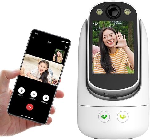 MAFLYXDA C20 Home Security Cameras for Baby/Elder/Dog/Pets, Two Way Video Call/Two Way Audio WiFi Camera 1080P Resolution 2.8" Screen,Motion Detection Alert Push App Control,Night Vision(White B) in Kuwait