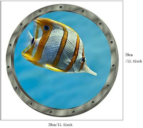 amaonm 12 "× 12" الإبداعية القابلة للإزالة يتوهج في الظلام عرض المحيط جدار الشارات 3D تحت سمك البحر الجدار ملصق الجداريات قشر عصا ديكور المنزل الفن للأطفال غرفة نوم الحمام الحضانة الثلاجة (دولفين) in Kuwait