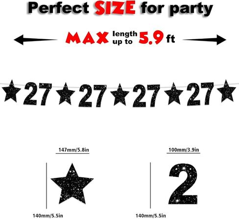 Happy 25th Birthday Glitter Black Star Banner Shiny Bright Star Twinkle Theme Backdrop Decor for Festival Home Wall Classroom 25th Birthday Party Supplies Cheers to 25 Years Bday Decorations Favors in Saudi Arabia