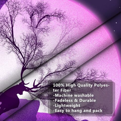 حزمة ألوان واجب ل 2 نسيج تريبي الشمس القمر نسيج الجبل غابة الأيائل الطبيعية المناظر الطبيعية الأرجواني الفن الجدار شنقا يصلح لديكور المنزل غرفة النوم غرفة المعيشة 13 × 29 بوصة SGQMLCD2 in Kuwait