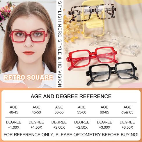 MARE AZZURO Cute Reading Glasses Women Designer Square Readers 1.0 1.25 1.5 1.75 2.0 2.25 2.5 2.75 3.0 3.5 4.0 5.0 6.0 in Saudi Arabia