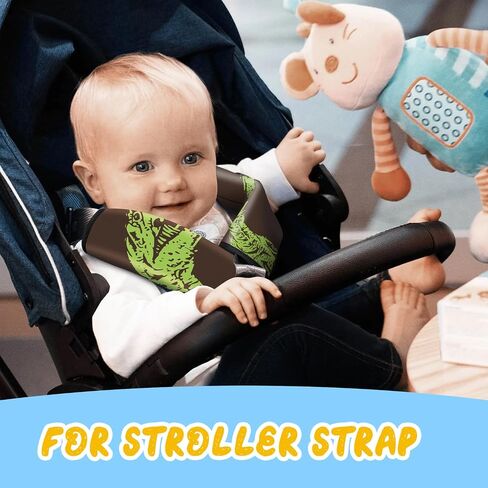 Akkya 2 Pack Seat Belt Cover Pad, Dinosaur Seatbelt Cushion Car Seat Strap Pads for Kids Carseat Stroller Shoulder Strap Protector Accessories in Kuwait