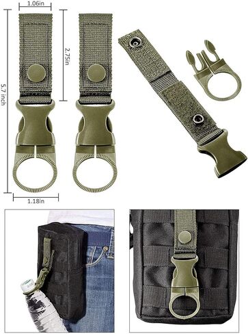 Nocessary 30 Pack D-Ring Grimloc Locking Molle Backpack Attachments for Molle Bag Tactical Backpack Web Dominator Elastic Strings Strap Management Tool Buckle in Kuwait
