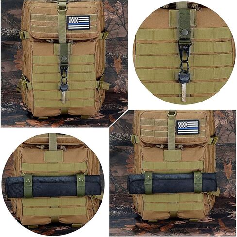 Nocessary 30 Pack D-Ring Grimloc Locking Molle Backpack Attachments for Molle Bag Tactical Backpack Web Dominator Elastic Strings Strap Management Tool Buckle in Kuwait