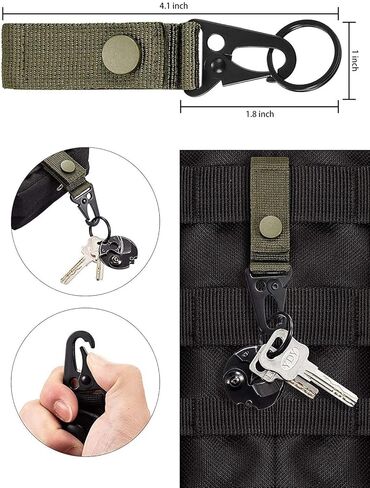 Nocessary 30 Pack D-Ring Grimloc Locking Molle Backpack Attachments for Molle Bag Tactical Backpack Web Dominator Elastic Strings Strap Management Tool Buckle in Kuwait