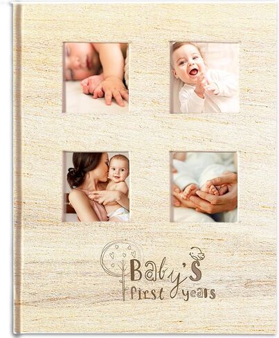 هابينست البوم سجل قصاصات تذكاري للاطفال بعمر 5 سنوات - لحديثي الولادة من الجنسين محايد للاولاد او البنات، سجل تذكاري او هدايا استقبال المولود الجديد in Kuwait