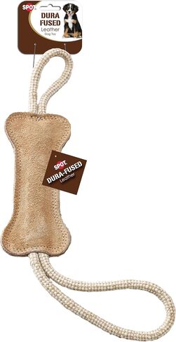 Ethical Pets Dura Fused Leather Bone Tug Toy for Dog, 18-Inch in Saudi Arabia