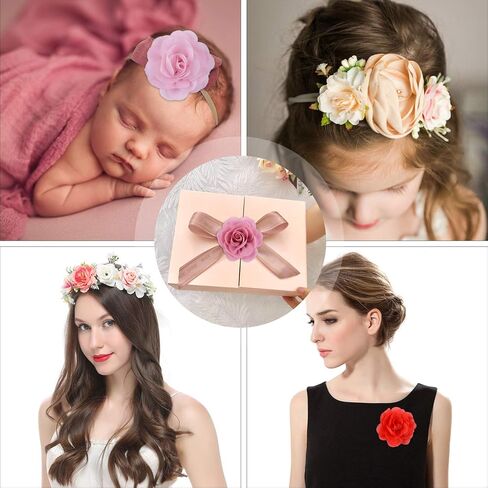 Cooyeah Dog Collar Flowers, 40 Pieces Pet Bow Tie Flower Collars Dogs Charms Flower Bowtie for Cat Puppy Pets Collar Grooming Accessories in Kuwait