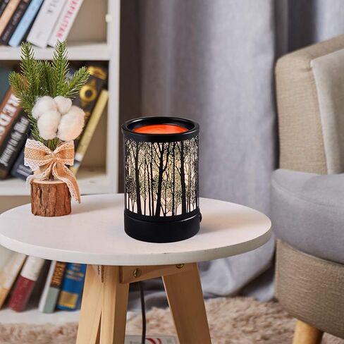 WAEKIYTL Fragrance Wax Melts Warmer Electric Candle Essential Oil Burner with 2 pcs 25W Bulbs,Hollowed-Out Electric Wax Warmer Night Lamp for Home Office Decor & Gifts in Kuwait