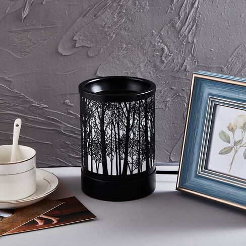 WAEKIYTL Fragrance Wax Melts Warmer Electric Candle Essential Oil Burner with 2 pcs 25W Bulbs,Hollowed-Out Electric Wax Warmer Night Lamp for Home Office Decor & Gifts in Kuwait