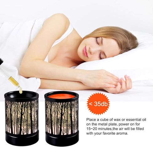 WAEKIYTL Fragrance Wax Melts Warmer Electric Candle Essential Oil Burner with 2 pcs 25W Bulbs,Hollowed-Out Electric Wax Warmer Night Lamp for Home Office Decor & Gifts in Kuwait