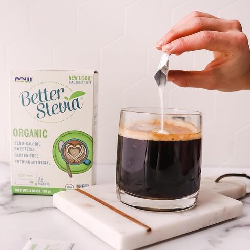 Now Better Stevia Organic Sweetener, 75 Count in Saudi Arabia