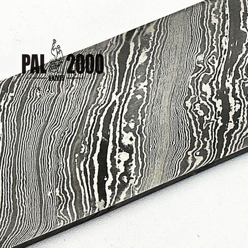 PAL 2000 KNIVES Handmade Damascus Steel Bar - Custom Damascus Steel Billet - Blank Blade - Blade Pattern - 15" x 3" x 2mm - in Saudi Arabia