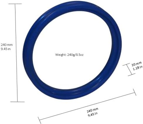 Hound Hoop - لعبة احترافية لإحضار الكلاب للسلالات المتوسطة والكبيرة - إطار جلب متدحرج وحلقة مطاردة للتدريب في الهواء الطلق ولعب استرجاع المياه - تساعد على تحسين خفة الحركة والتوازن والسرعة - 10x1.5... in Kuwait