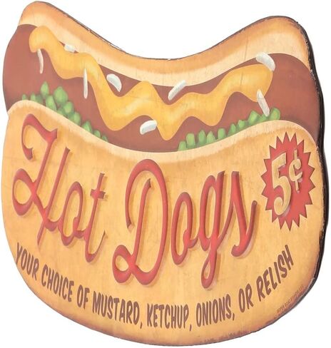 استمتع بعلامة البرجر المعدنية المنقوشة - لافتة Vintage Diner Burgers للمطبخ أو كهف الرجال - الأفضل في المدينة in Kuwait