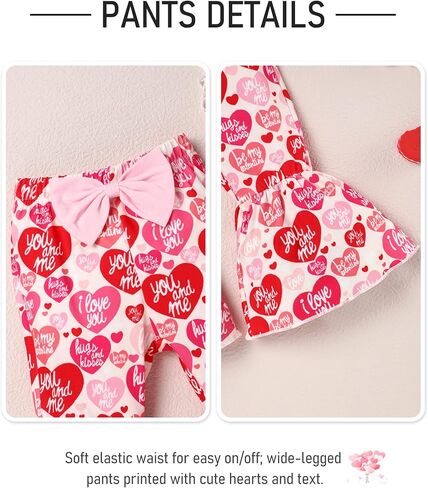 بدلة عيد الحب الأولى لحديثي الولادة + سروال مكشكش من الأسفل + عصابة رأس مجموعة ملابس عيد الحب in Kuwait