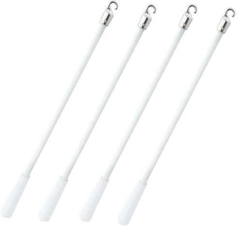 2 Pack Blind Wand with Metal Hook, 12 Inch White Fiberglass Window Blind Tilt Wand, Vertical Blind Wand Control Replacement, Blind Rod Replacement, Blind Opener Stick in Saudi Arabia