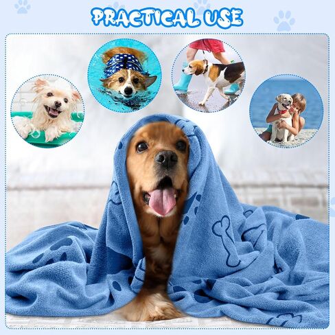 Tatuo 22 Pcs Dog Towels for Drying Dogs 20 x 40 Inch Pet Bath Towels Dog Absorbent Microfiber Towel Quick Drying Puppy Bathing Supplies for Small Medium Large Dog Puppy Cat Grooming (Bone Pattern) in Saudi Arabia