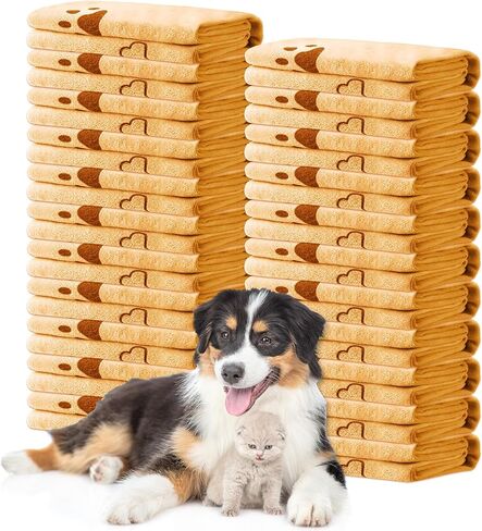 Tatuo 22 Pcs Dog Towels for Drying Dogs 20 x 40 Inch Pet Bath Towels Dog Absorbent Microfiber Towel Quick Drying Puppy Bathing Supplies for Small Medium Large Dog Puppy Cat Grooming (Bone Pattern) in Saudi Arabia