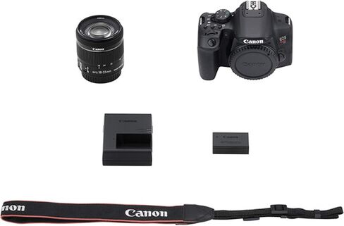 كاميرا Canon EOS Rebel T8i DSLR مع عدسة تكبير STM مقاس 18-55 مم F/4-5.6 STM + عدسة STM مقاس 55-250 مم f/4-5.6 + بطاقات ذاكرة سعة 64 جيجابايت، وحزمة صور احترافية (42 قطعة) in Saudi Arabia