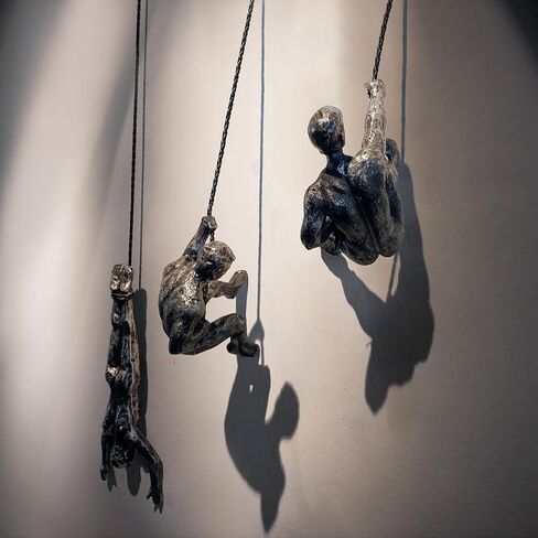 WIBOTA Climber Wall Decor - Unique Men's Wall Sculpture for Climbing Enthusiasts Set of 3 in Saudi Arabia