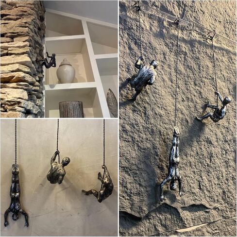 WIBOTA Climber Wall Decor - Unique Men's Wall Sculpture for Climbing Enthusiasts Set of 3 in Saudi Arabia